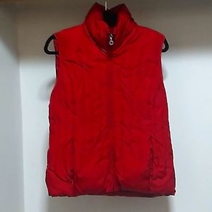 Women's red vest.